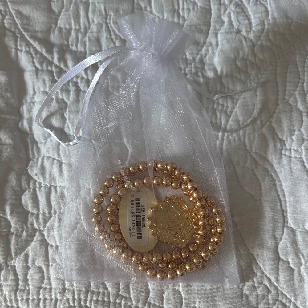 Georgia Bulldog Gold Beaded Bracelet Set